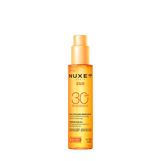 Huile Solaire Bronzante Haute Protection SPF30 visage et corps